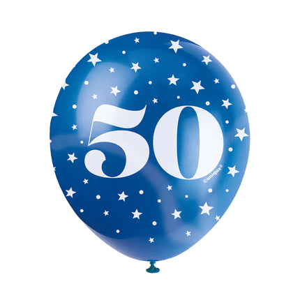 Ballons 50 Jahre Konfetti 30cm 5Stück