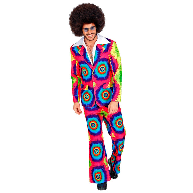 Disco 70S Kostüm Bunte Herren Groovy