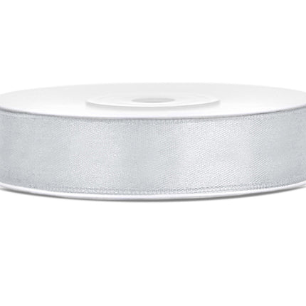 Satinband Silber 12mm 25m