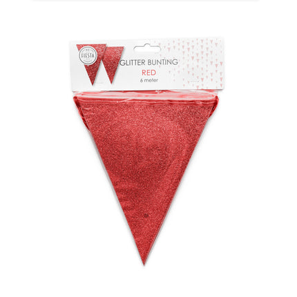 Rote Flaggenleine Glitter 6m