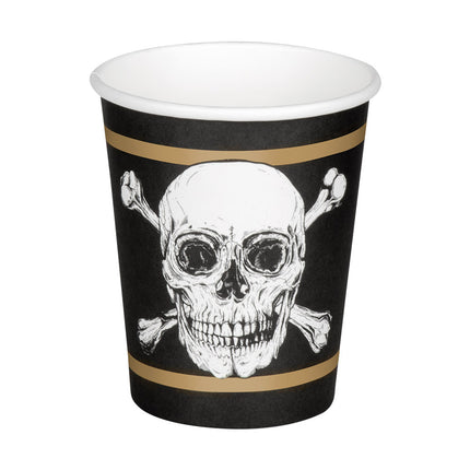 Piratenbecher Papier 210ml 10Stk