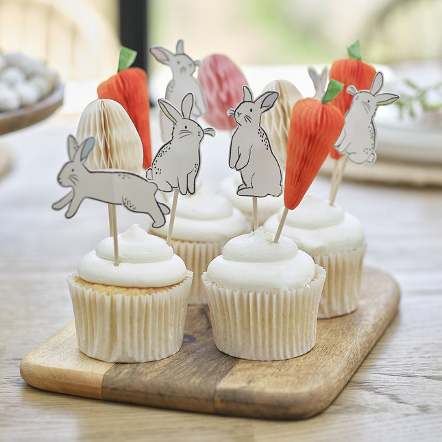 Ostern Cupcake Toppers Bunt 12 Stk.