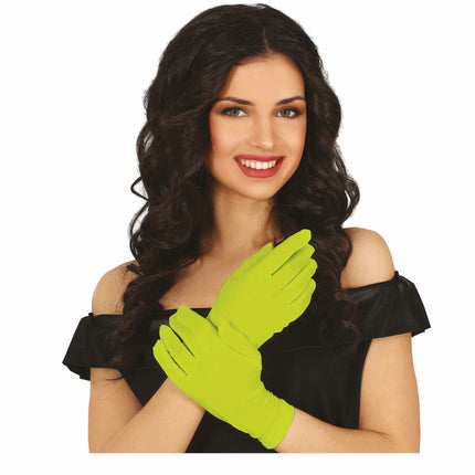 Limettengrüne Handschuhe 20cm