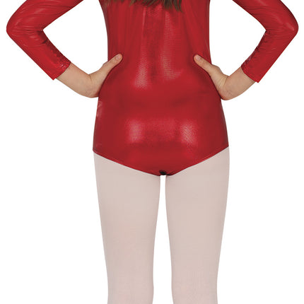 Mädchen Rot Metallic Trikot