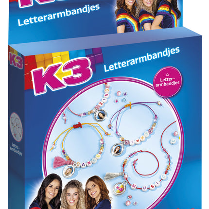 K3 Buchstaben-Armbänder herstellen