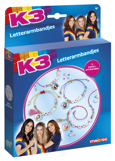 K3 Buchstaben-Armbänder herstellen