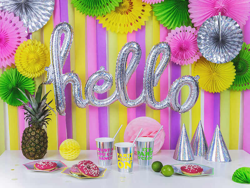 Folienballon Hello Holographic 72cm