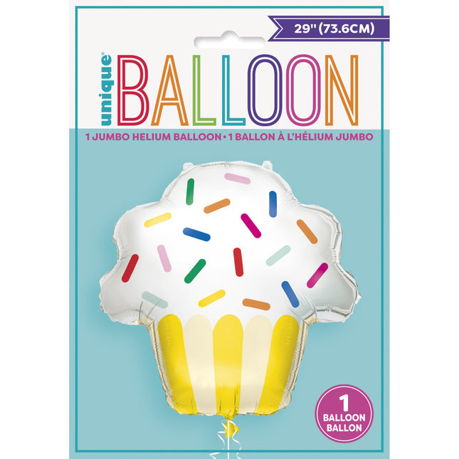 Helium Ballon Cupcake 74cm leer