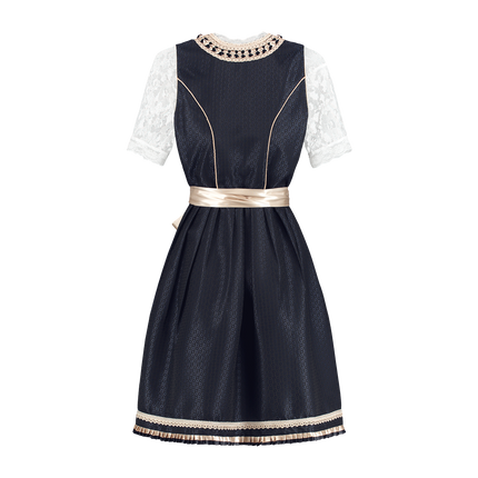 Weiß Blaues Dirndlkleid Oktoberfest Damen 2 Stück