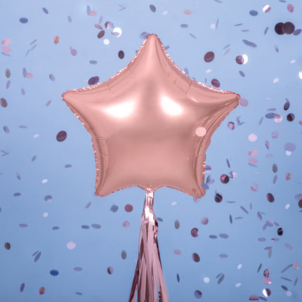 Heliumballon Star Rose Gold Glänzend Leer 48cm