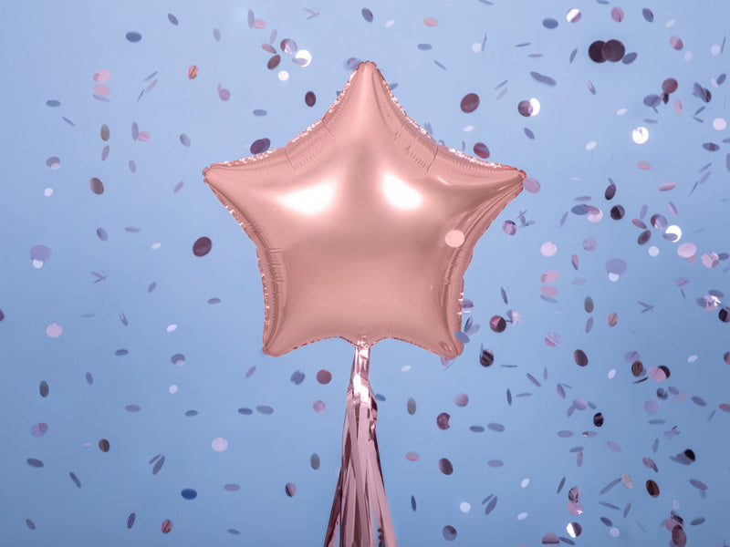 Heliumballon Star Rose Gold Glänzend Leer 48cm