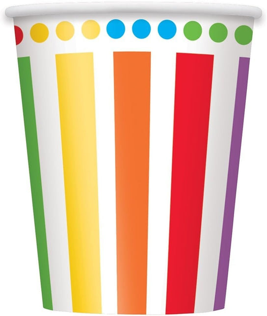 Regenbogen Becher 270ml 8Stk