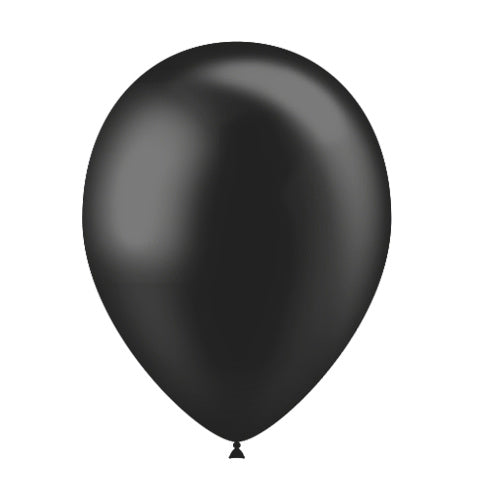 Schwarze Ballons Metallic 25cm 10Stk