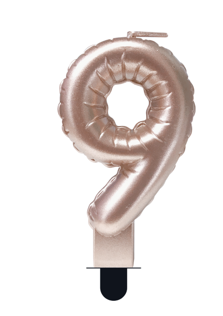 Kerze Folienballon Rose Gold 9 10cm