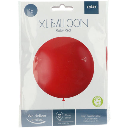 Roter Ballon Rubinrot 78cm