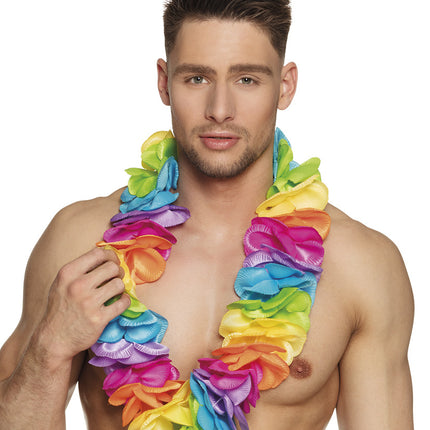 Hawaii Kranz Regenbogen XL