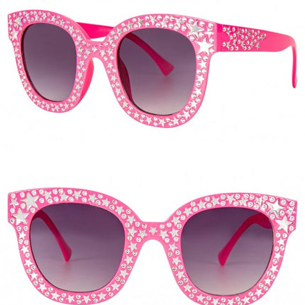 Brille Rosa mit Steinen