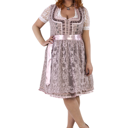 Rosa Dirndlkleid Oktoberfest Frauen 2 Stück