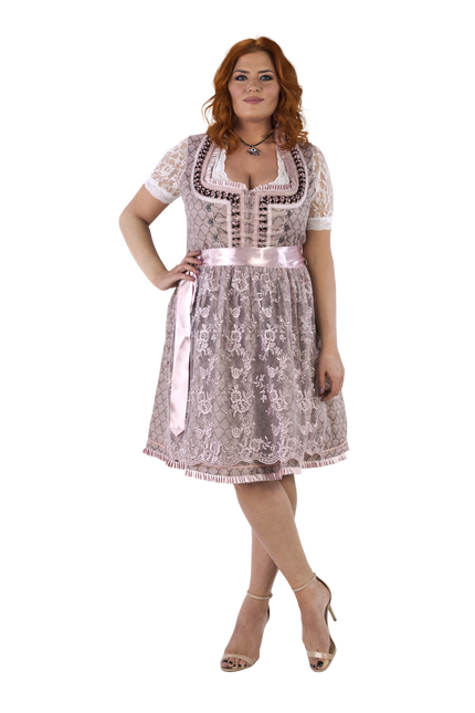 Rosa Dirndlkleid Oktoberfest Frauen 2 Stück