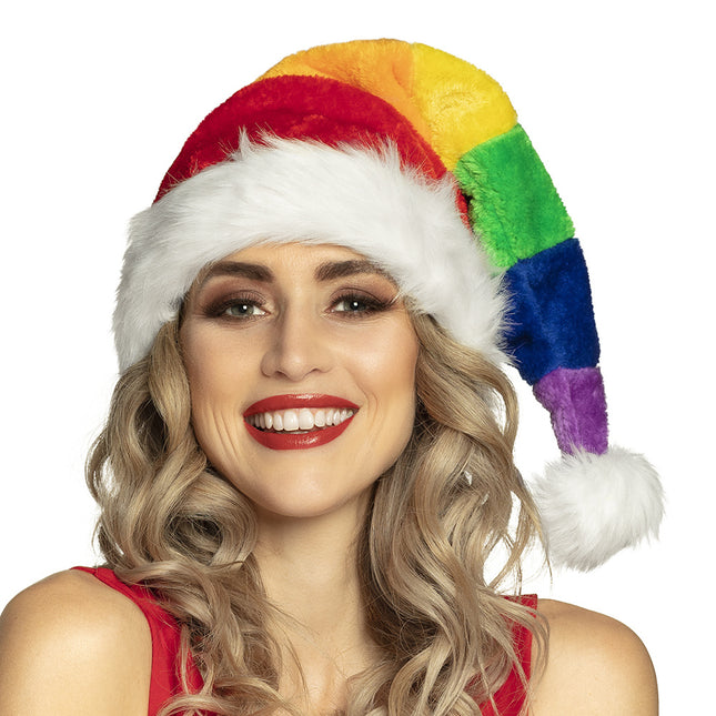 Weihnachtsmütze Regenbogen