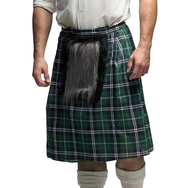 Grüner Kilt Männer mit Tasche