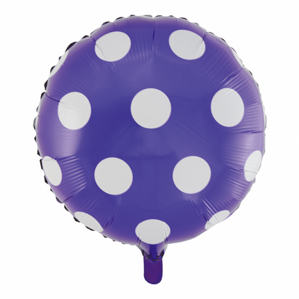 Helium Ballon Dots Lila 45cm leer