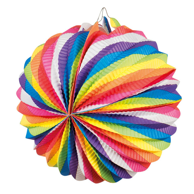 Regenbogen Laternen Ballon 22cm 12Stk