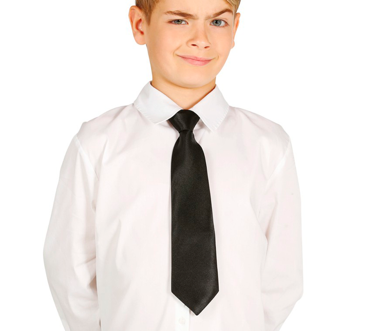 Schwarze Krawatte Kind 30cm