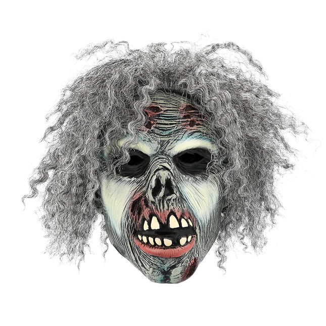 Halloween Maske Grau Zombie