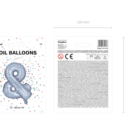 Folienballon Letter & Holographic Empty 35cm