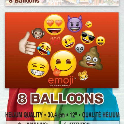 Emoji Luftballons 30cm 8Stück