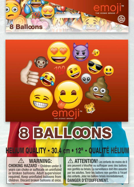 Emoji Luftballons 30cm 8Stück