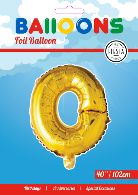 Folienballon Buchstabe O Gold XL 102cm leer