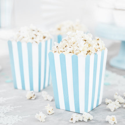 Popcornschalen Blau Mix 12,5cm 6Stk.