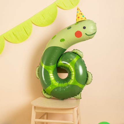 Heliumballon 6 Jahre Schildkröte Leer 86cm