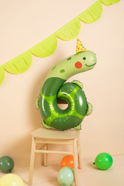 Heliumballon 6 Jahre Schildkröte Leer 86cm