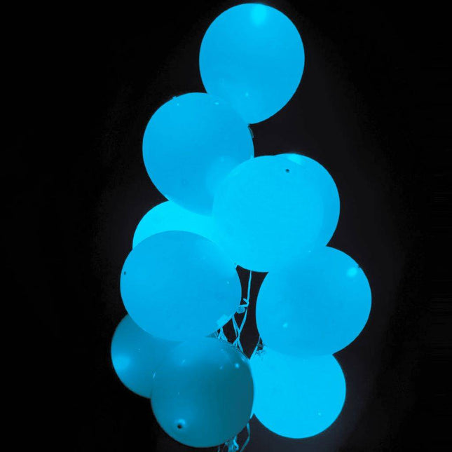 Hellblaue Led-Ballons 30cm 5Stück