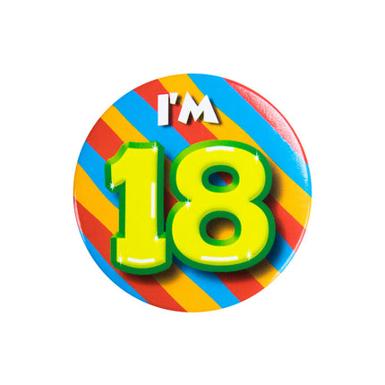 Ich bin 18 Button 18 Jahre 5,5cm