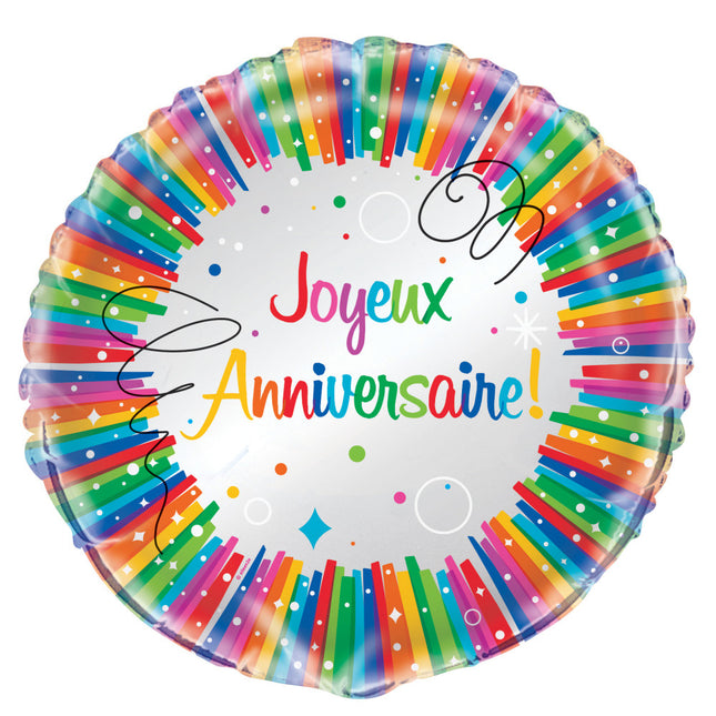 Helium Ballon Joyeux Anniversaire 45cm leer