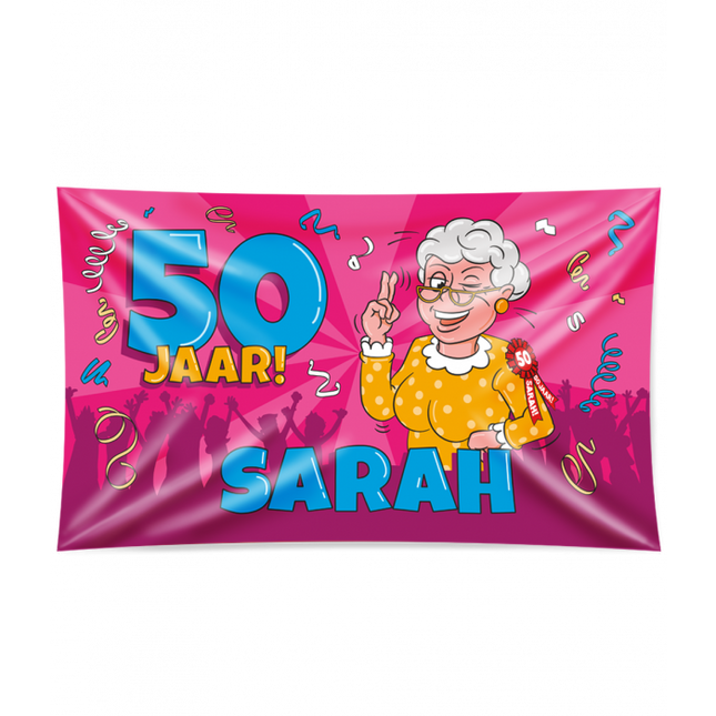 Fassadenfahne Sarah Cartoon Xxl 1.5m