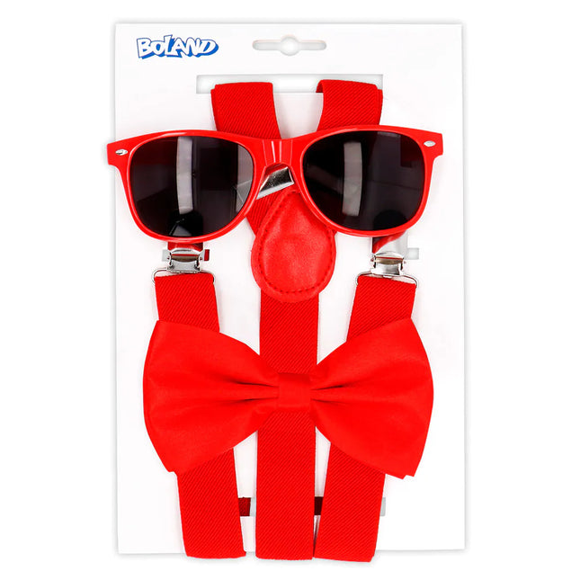 Rotes Accessoire Set 4 Teile