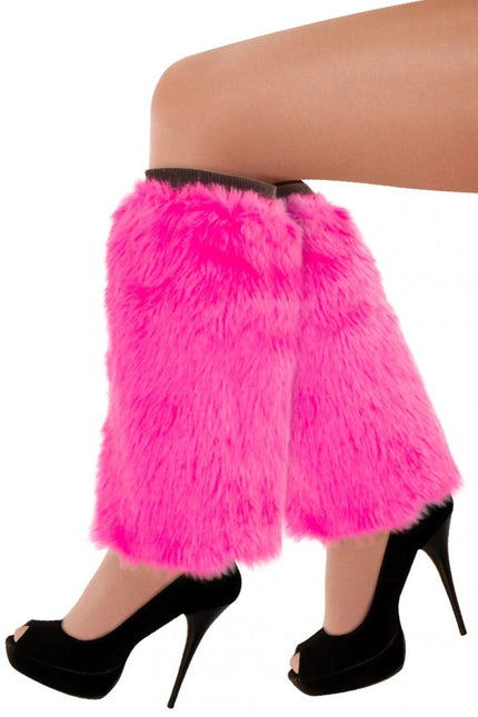 Legwarmers Plüsch Rosa