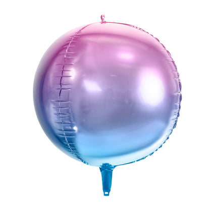 Helium Ballon Rund Violett Blau Leer 35cm