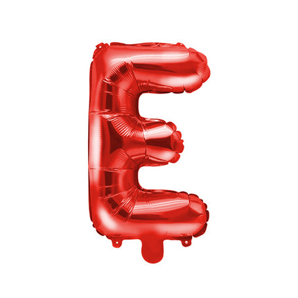 Folienballon Buchstabe E Rot Leer 35cm