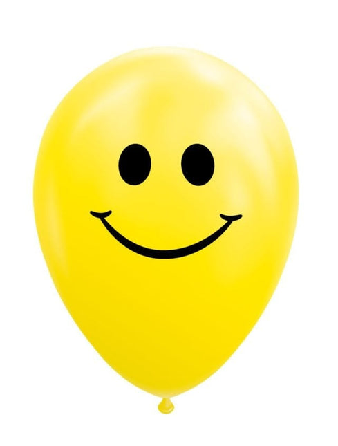 Gelbe Luftballons Smiley 30,5cm 8Stück