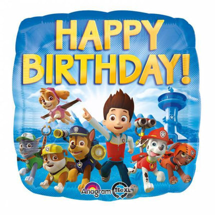 Paw Patrol Helium Ballon Happy Birthday 45cm leer