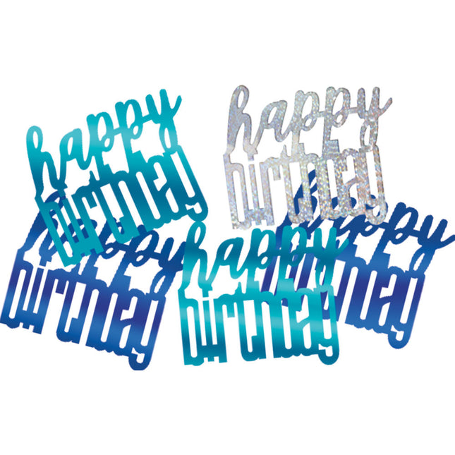 Happy Birthday Tischkonfetti Blau 11 gr