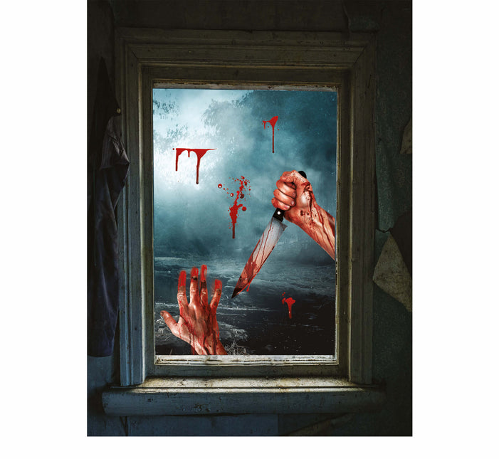 Halloween Fensterdekoration Messer