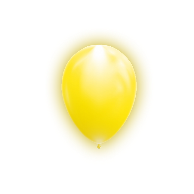Gelbe Led-Ballons 26cm 5Stück