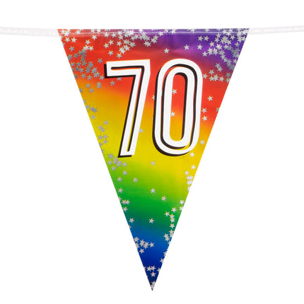 Regenbogengirlande 70 Jahre 6m